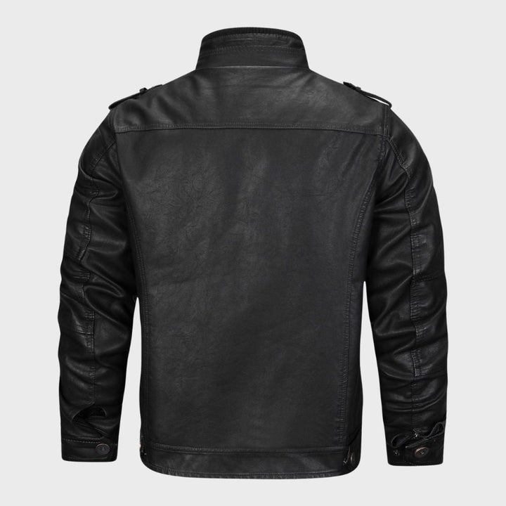 Alpha - Schwarze Lederjacke für Herren