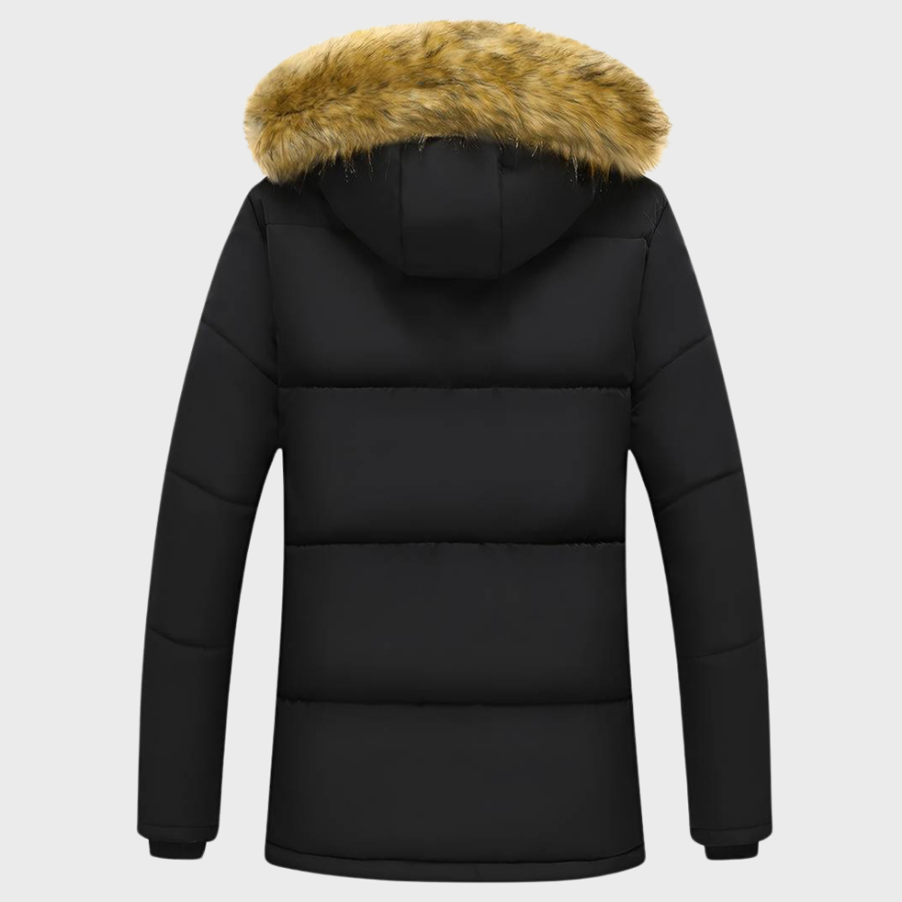 Michael - Parka winterjacke mit pelzkragen für herren