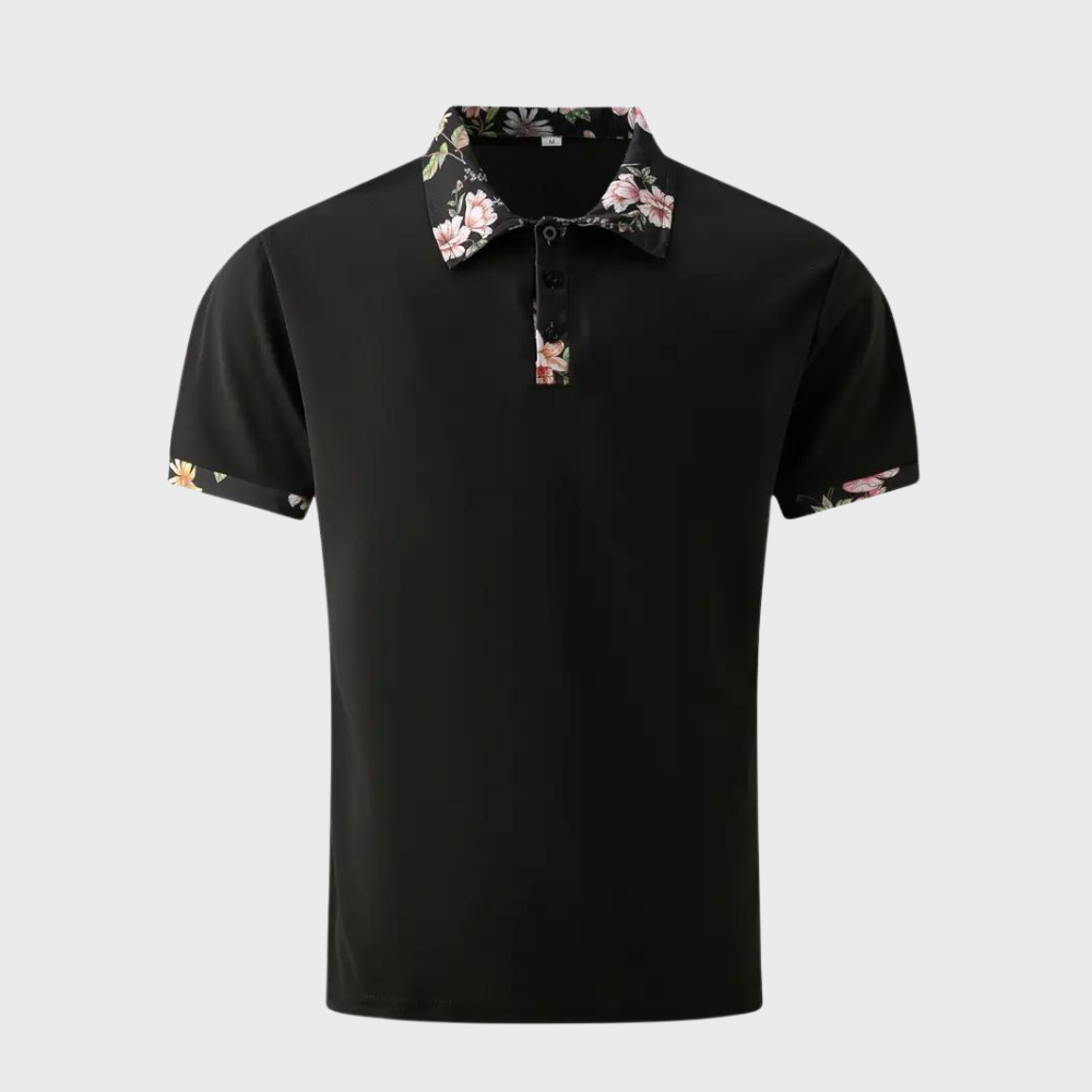 Sander - Herren-Poloshirt mit floralem Design