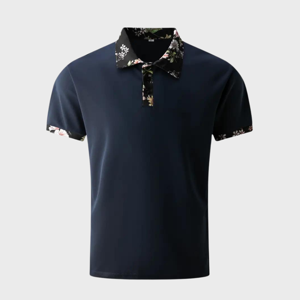 Sander - Herren-Poloshirt mit floralem Design