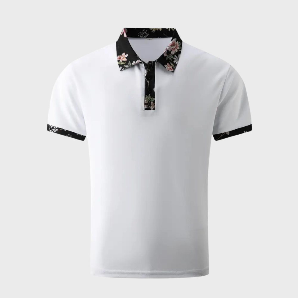 Sander - Herren-Poloshirt mit floralem Design