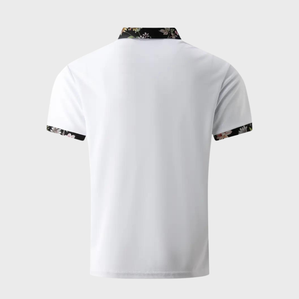 Sander - Herren-Poloshirt mit floralem Design