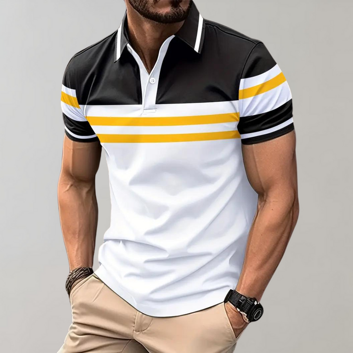 Stef - Herren-Poloshirt mit Farbblock-Design