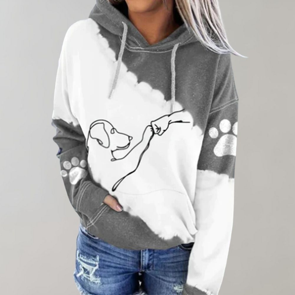 Rosamund - Trendiger hoodie mit hundedruck